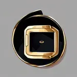 black belt with large, gold buckle image